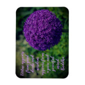 Perfektes Lila Angebot der Allium Blume Motivieren Magnet (Vertikal)