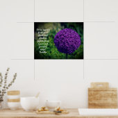 Perfektes Lila Angebot der Allium Blume Motivieren Poster (Küche)