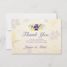 Perfektes lila Stiefmütterchen dankt Ihnen Karten