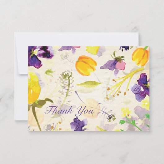 Perfektes lila Stiefmütterchen dankt Ihnen Karten (Rückseite)