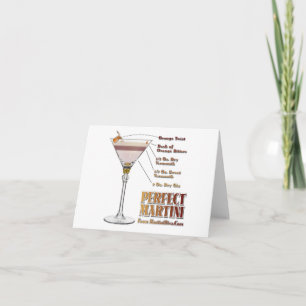 Perfektes Martini-Cocktail-Rezept Kunst Karte