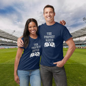 Perfektes Match Football Couple Monogram Valentine T-Shirt