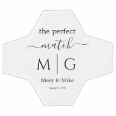 Perfektes Match monogrammierter Paarname Weiß Fußball (Flach)