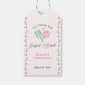 Perfektes Match Pickleball Brautparty Willkommen Geschenkanhänger (Vorderseite)