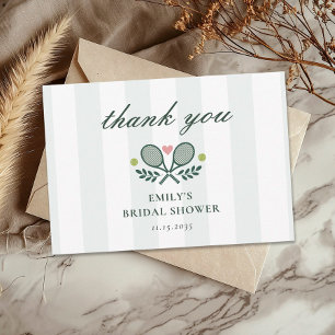 Perfektes Match Tennis Brautparty Dankeskarte