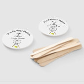 Perfektes Match Wedding White Hand Fan Fächer (Non-assembled)