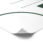 Perfektes Matcha Brautparty-Willkommensschild Poster (Ecke)