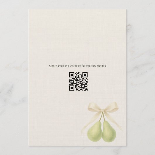 Perfektes Paar Bogen QR Code Brautparty Einladung (Rückseite)