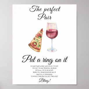 Perfektes Paar Brautparty - Lege einen Ring drauf Poster