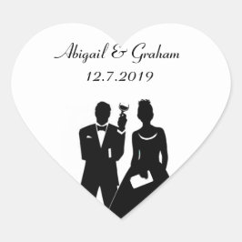 Perfektes Paar Einladungen Siegel Herz-Aufkleber