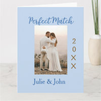perfektes Paar-Foto Jahr Name blau trendy m
