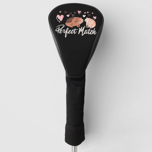 Perfektes Paar, Guinea Schweine, Valentinstag Golf Headcover (Vorderseite)