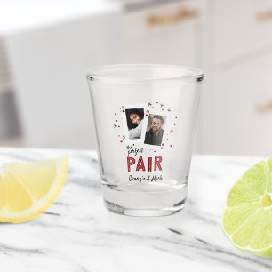 Perfektes Paar Kasino-Thema Paarfoto-Geschenk Schnapsglas