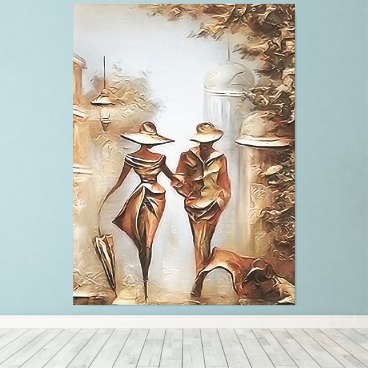 Perfektes Paar Leinwanddruck (Insitu (Holzboden))