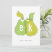 Perfektes Paar Save the Date (Stehend Vorderseite)