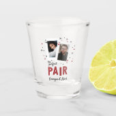 Perfektes Paare Casino Theme Paare Foto Gefallen Schnapsglas (Vorderseite)
