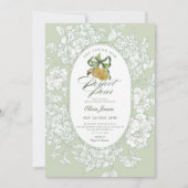 Perfektes paarfarbenes blaues Brautparty Einladung (Vorderseite)