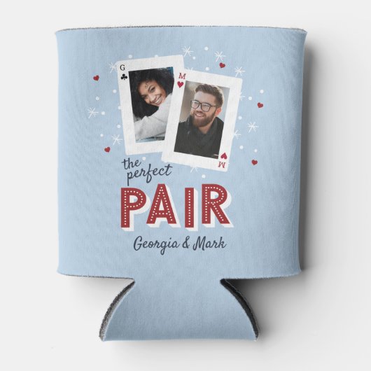 Perfektes Pair Casino Themenpaare Foto Dosenkühler (Vorderseite)