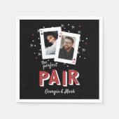 Perfektes Pair Casino Themenpaare Foto Serviette (Vorderseite)