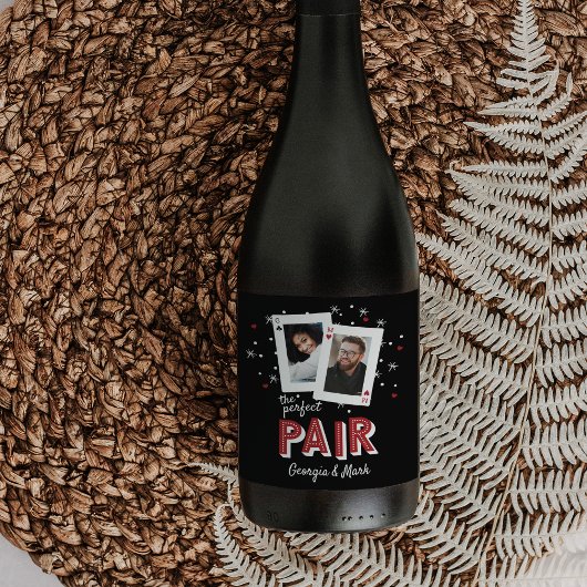 Perfektes Pair Casino Themenpaare Foto Weinetikett