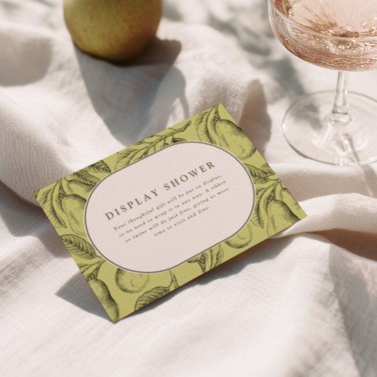 Perfektes Pair Vintag Pear Brautparty Begleitkarte