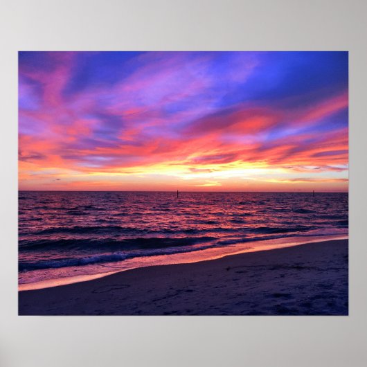 Perfektes Paradise Beach Sunset Poster (Vorne)