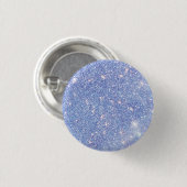 Perfektes Paradise Sky Blue Sparkle Glitzer Button (Vorne & Hinten)