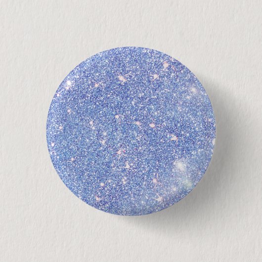 Perfektes Paradise Sky Blue Sparkle Glitzer Button (Vorderseite)