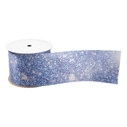 Perfektes Paradise Sky Blue Sparkle Glitzer Satinband (Spule)