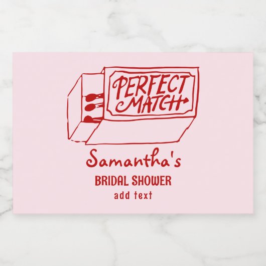 Perfektes passendes handgezeichnetes Coquette-Brau Schaumweinetikett (Einzelnes Label)