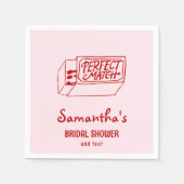 Perfektes passendes handgezeichnetes Coquette-Brau Serviette (Vorderseite)