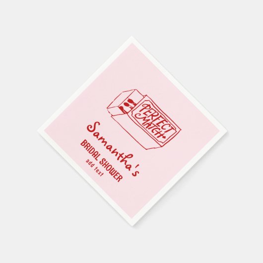 Perfektes passendes handgezeichnetes Coquette-Brau Serviette (Ecke)