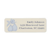 Perfektes Pear-Brautparty | Blue Address Labels (Vorne)