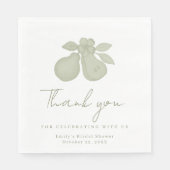 Perfektes Pear Brautparty Danke Luncheon Serviette (Vorderseite)