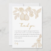 Perfektes Pear-Brautparty | Gold Danke-Karte Dankeskarte (Vorderseite)