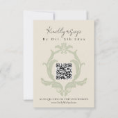 Perfektes Pear-Brautparty | Green RSVP-Karte anzei RSVP Karte (Vorderseite)