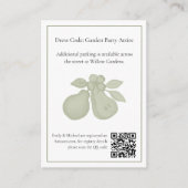 Perfektes Pear-Brautparty | Register "Sage Green" Begleitkarte (Vorderseite)