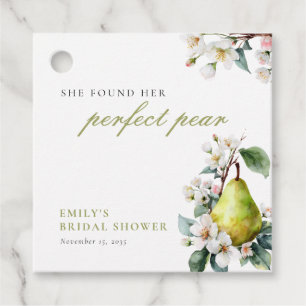 Perfektes Pear Floral Brautparty Geschenkanhänger