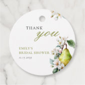Perfektes Pear Floral Brautparty Geschenkanhänger (Vorderseite)