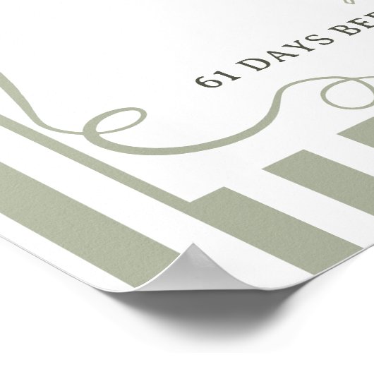 Perfektes Pear Retro Altes Geld Brautparty Willkom Poster (Ecke)