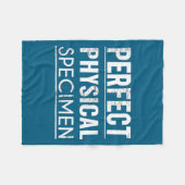 Perfektes physisches Exemplar Zitat Lustiger Spruc Fleecedecke (Vorderseite (Horizontal))
