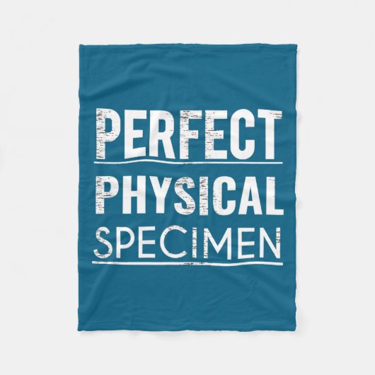 Perfektes physisches Exemplar Zitat Lustiger Spruc Fleecedecke (Vorderseite)