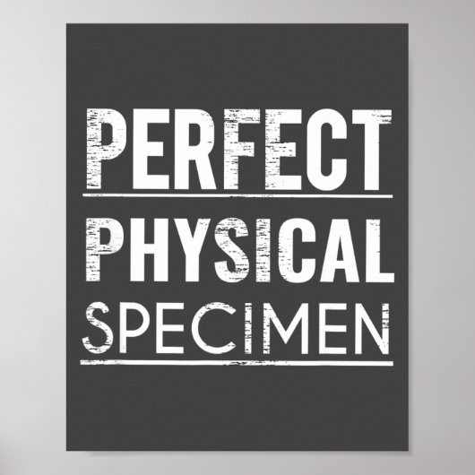 Perfektes physisches Exemplar Zitat Lustiger Spruc Poster (Vorne)