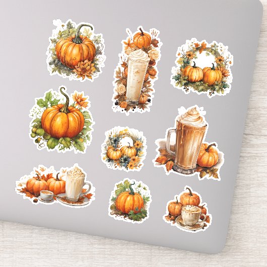 Perfektes Pumpkin Party Halloween Erntedank Fall Aufkleber (Detail)