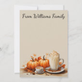 Perfektes Pumpkin Party Halloween Erntedank Fall Dankeskarte (Rückseite)