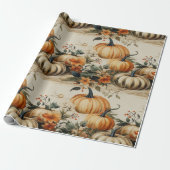 Perfektes Pumpkin Party Halloween Erntedank Fall Geschenkpapier (Ungerollt)