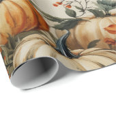 Perfektes Pumpkin Party Halloween Erntedank Fall Geschenkpapier (Rolleneckpunkt)