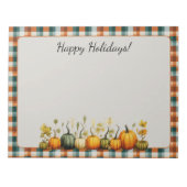 Perfektes Pumpkin Party Halloween Erntedank Fall Notizblock (Vorderseite)