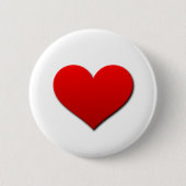 Perfektes Red Valentine Herz Button (Vorderseite)