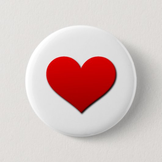 Perfektes Red Valentine Herz Button (Vorderseite)